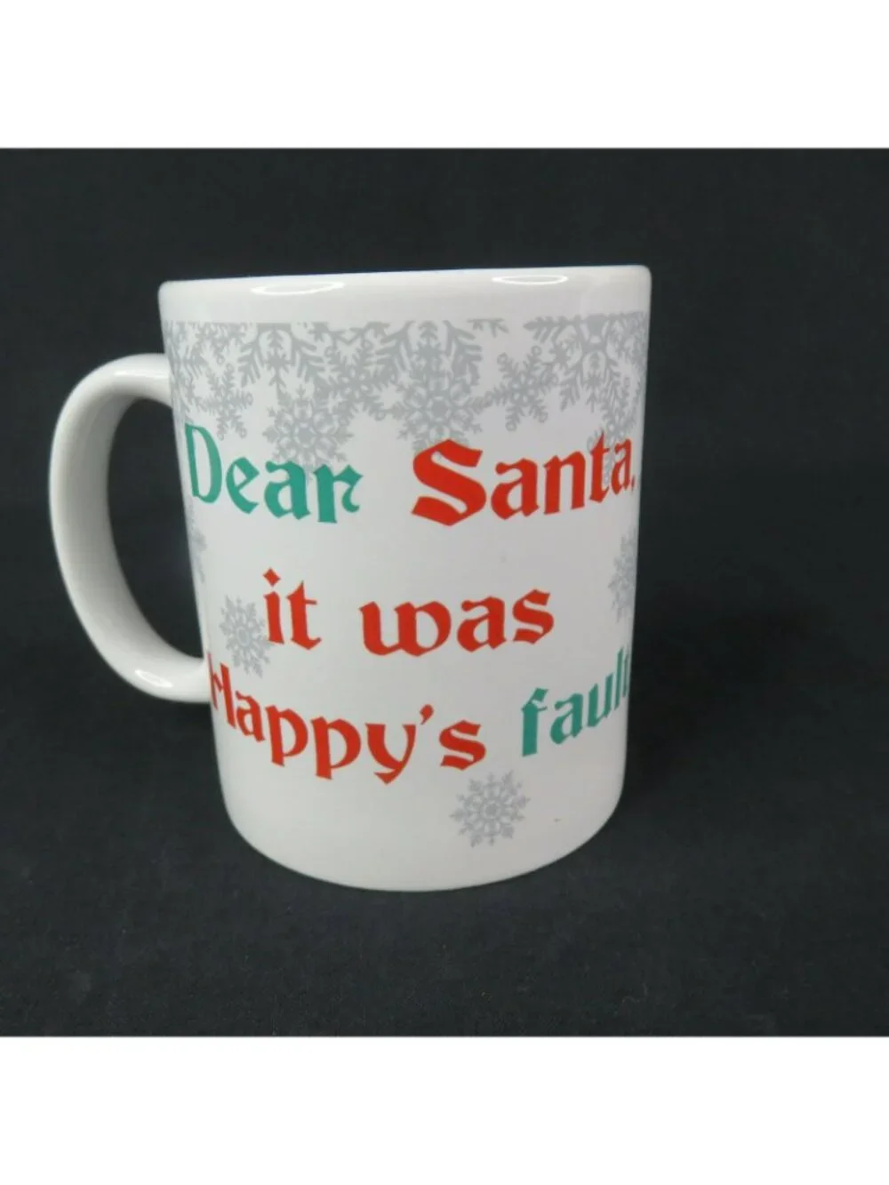 Disney Grumpy Christmas Coffee Mug Cup Dear Santa Happys Fault